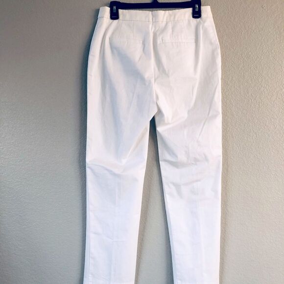 Coldwater Creek White Chino Cropped Ankle Pants 6 - Picture 2 of 4